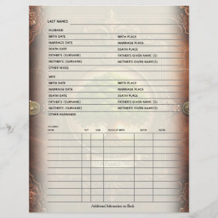 Genealogy Scrapbook för familjeposter