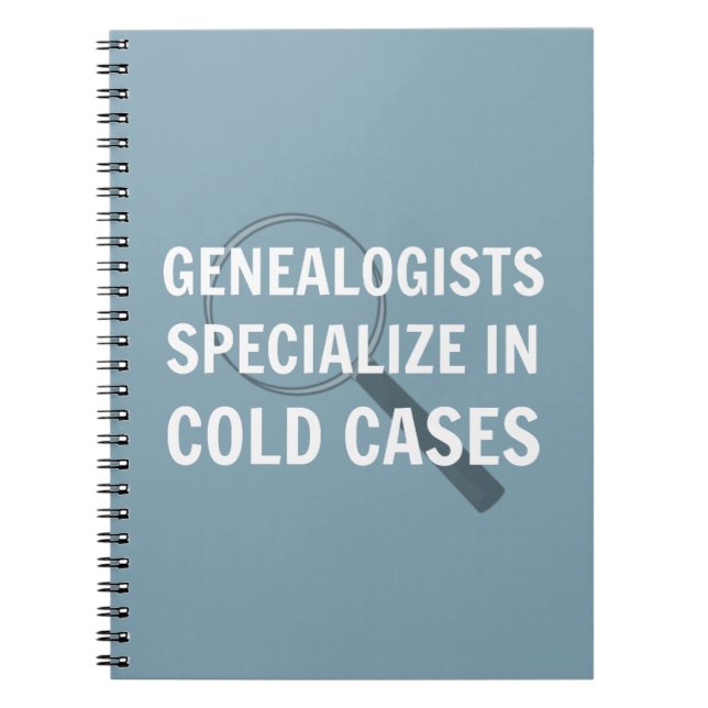 Genealogy Spiral Bound Notebook (blå) Anteckningsbok (Framsidan)