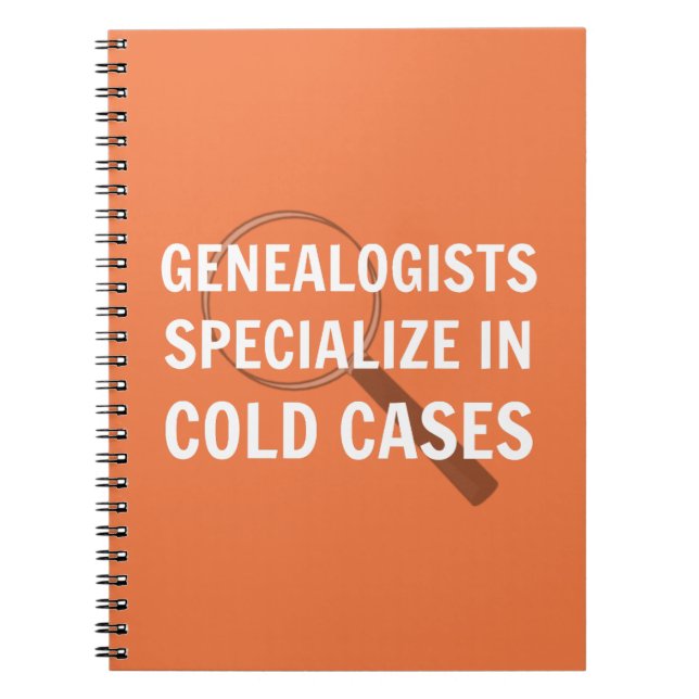 Genealogy Spiral Bound Notebook (Orange) Anteckningsbok Med Spiral (Framsidan)
