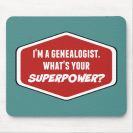 Genealoist Superpower Anpassningsbar Mousepad Musmatta