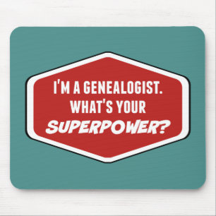 Genealoist Superpower Anpassningsbar Mousepad Musmatta