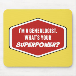 Genealoist Superpower Anpassningsbar Mousepad Musmatta