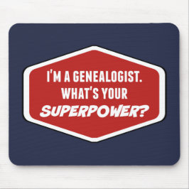 Genealoist Superpower Anpassningsbar Mousepad Musmatta