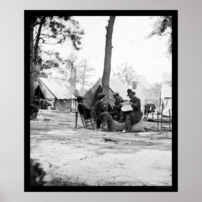 General Ambrose E. Burnside och Matthew Brady 1863 Poster (Framsidan)