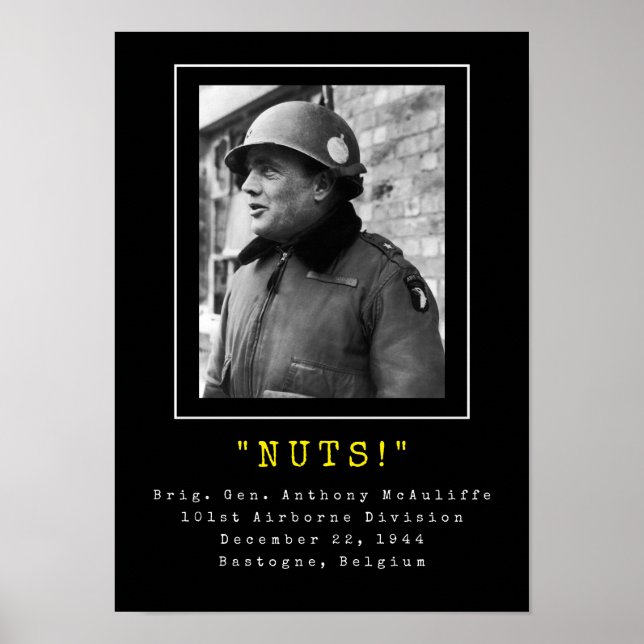 General Anthony McAuliffe - NÖT Poster (Framsidan)