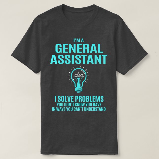 General Assistant General Assistant I lösningsverk T Shirt (Design framsida)