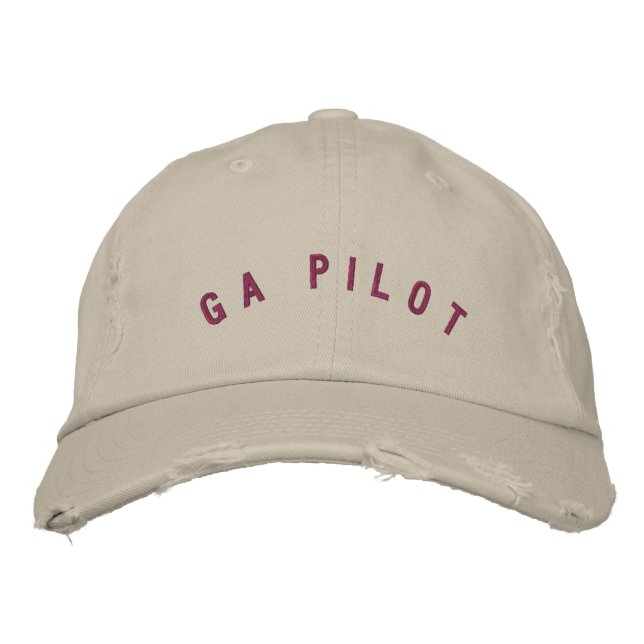 General Aviation Pilot Hat Broderad Keps (Framsida)