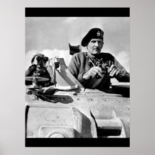 General Bernard L. watches_War Montgomery avbildar Poster