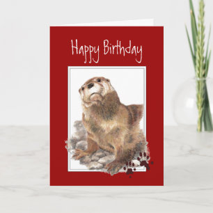 General Birthday, Cute Otter, Funny Animal Kort