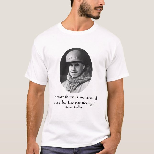 General Bradley och citationstecken T-shirt (Framsida)