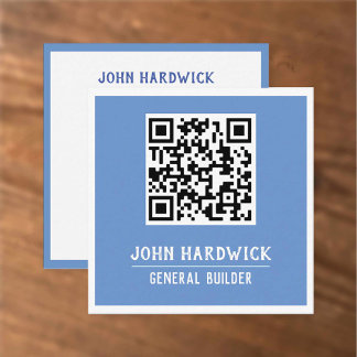 General Builder med Affärskortet QR-kodruta Fyrkantigt Visitkort