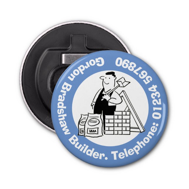 General Builder med Byggande material. Flasköppnare (Framsidan)