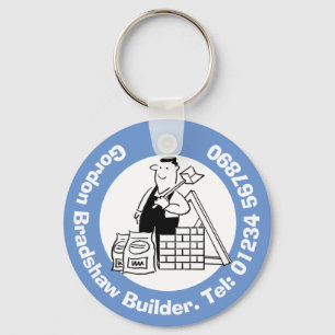 General Builder med Byggande material. Nyckelring