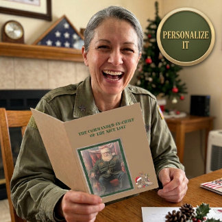 General Claus Överbefälhavare Militärveteran Helgkort
