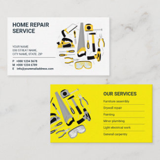 General Contractor, Handyman service, Construction Visitkort