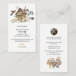General Contraktor - House with Verktyg on it Visitkort
