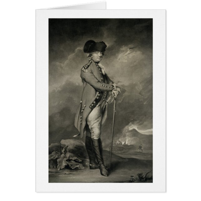 General Cornwallis (1738-1805) som inristas av Hälsningskort (Framsidan)