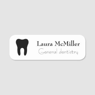 General Dentist Employee Namn Logotyp Namnbricka