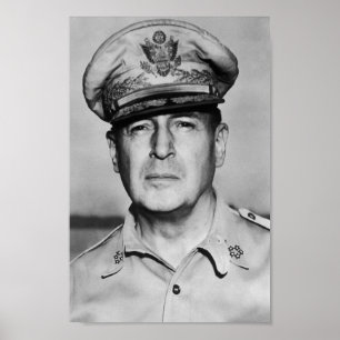General Douglas MacArthur Porträtt Poster