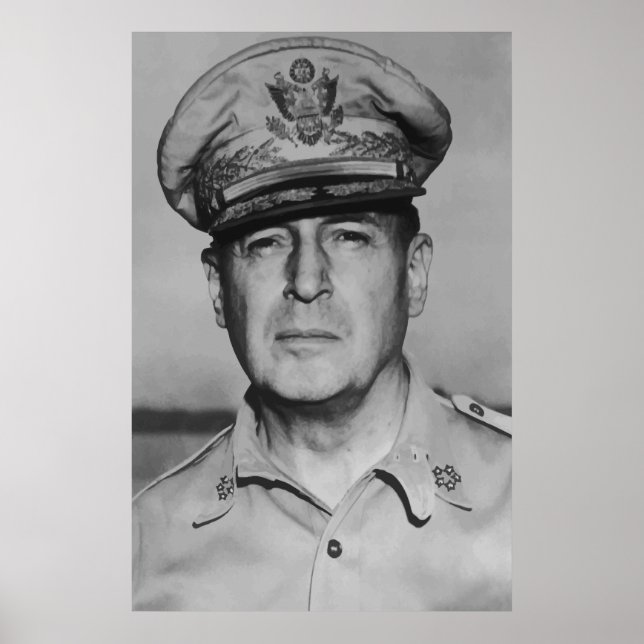 General Douglas MacArthur Poster (Framsidan)