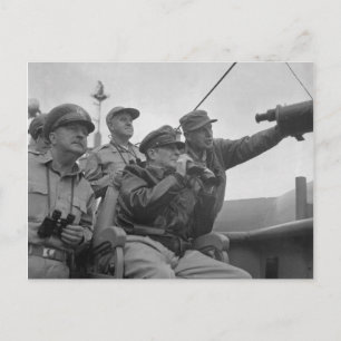General Douglas MacArthur Shelling of Inchon Vykort