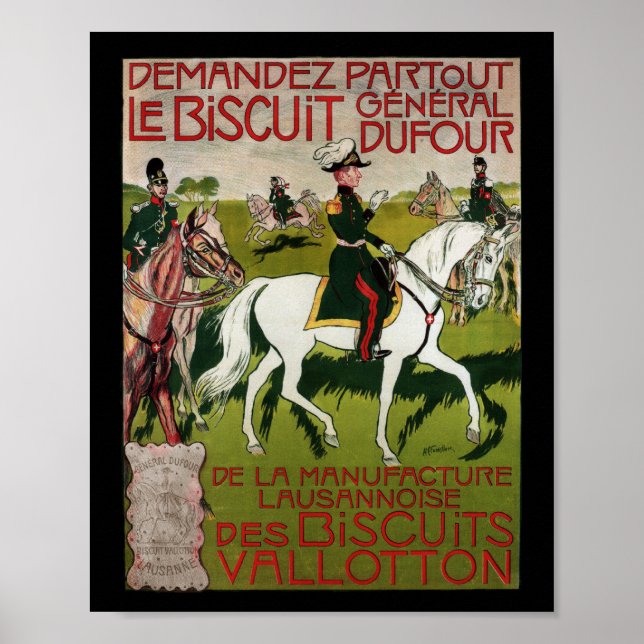 General Dufour Flour le Biscuit 1899 Poster (Framsidan)