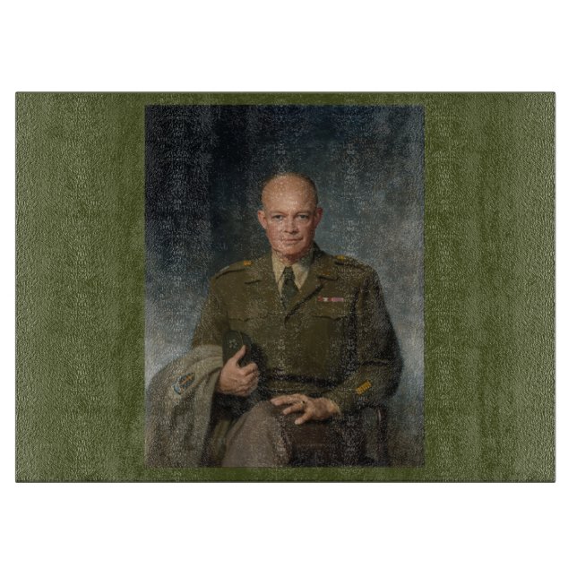 General Dwight Eisenhower 5 Star Paated Porträtt (Framsidan)