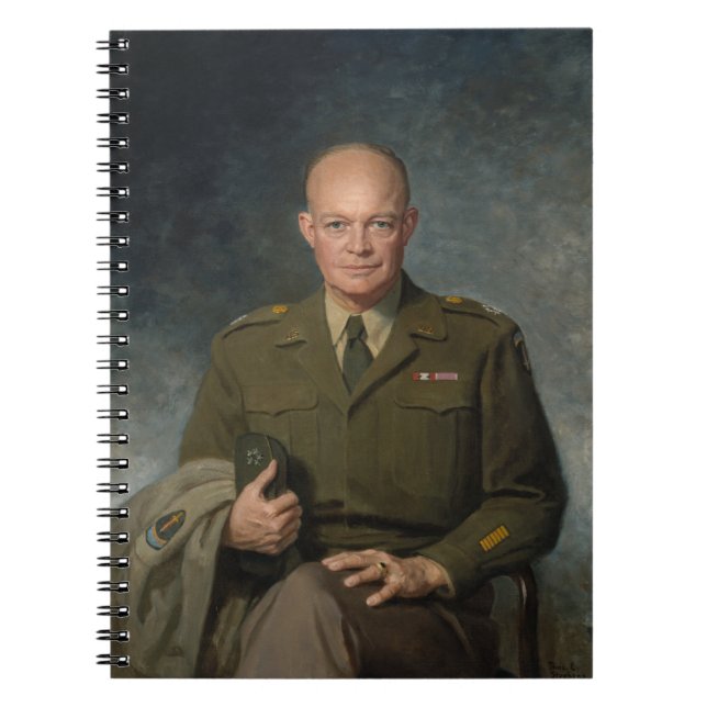 General Dwight Eisenhower 5 Star Paated Porträtt Anteckningsbok (Framsidan)