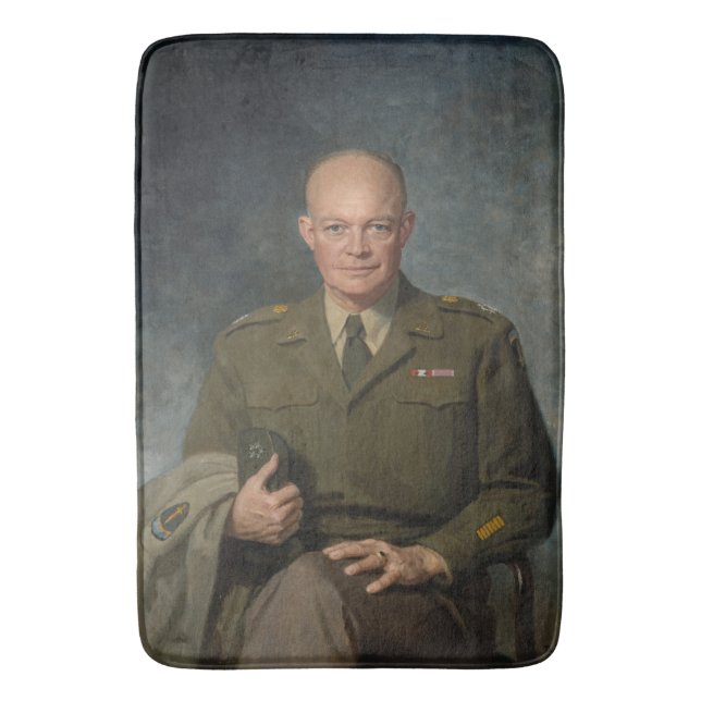 General Dwight Eisenhower 5 Star Paated Porträtt Badrumsmatta (Framsidan (Vertikal))