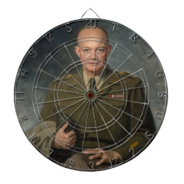 General Dwight Eisenhower 5 Star Paated Porträtt Darttavla