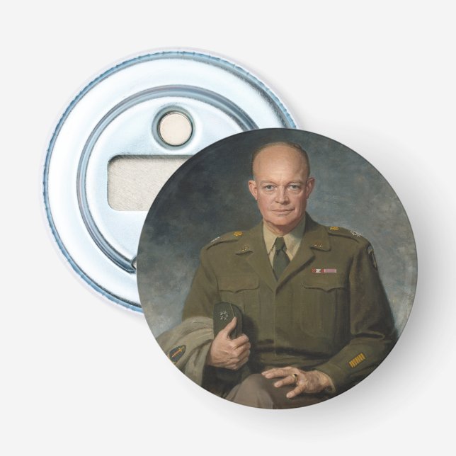 General Dwight Eisenhower 5 Star Paated Porträtt Flasköppnare (Framsidan)