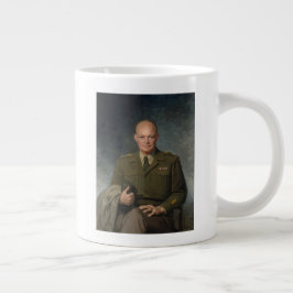 General Dwight Eisenhower 5 Star Paated Porträtt Jumbo Mugg