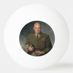 General Dwight Eisenhower 5 Star Paated Porträtt Pingisboll