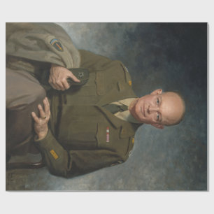 General Dwight Eisenhower 5 Star Paated Porträtt Presentpapper