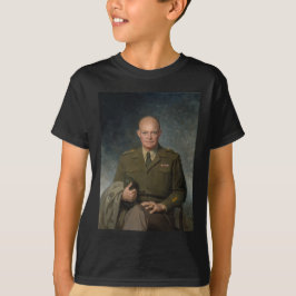 General Dwight Eisenhower 5 Star Paated Porträtt T Shirt