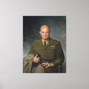 General Dwight Eisenhower 5-stjärnig målad porträt Canvastryck