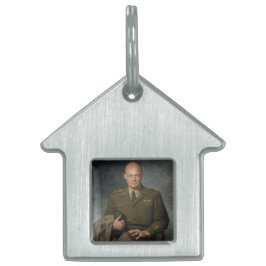 General Dwight Eisenhower 5-stjärnig målning portr ID-bricka Husdjur