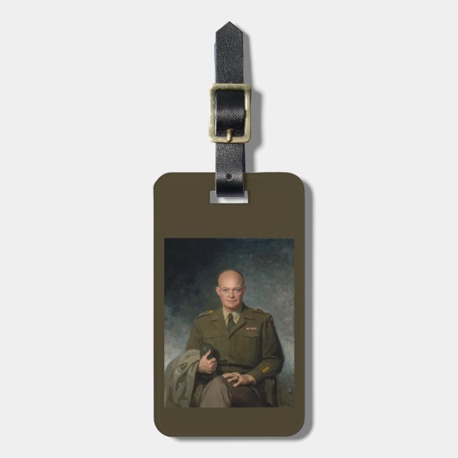 General Dwight Eisenhower 5 stjärnors målad porträ Bagagebricka (Vertikal Framsida)