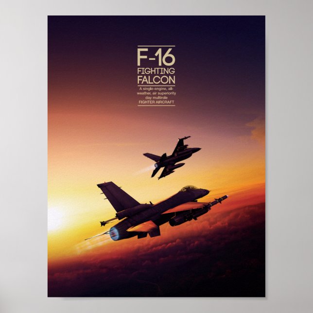 General Dynamics F-16 Fighting Falcon poster (Framsidan)