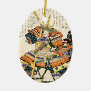 General för krigare för Samurai för Julgransprydnad Keramik