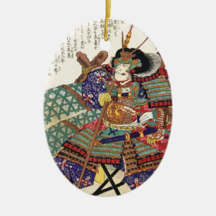 General för krigare för Samurai för Julgransprydnad Keramik