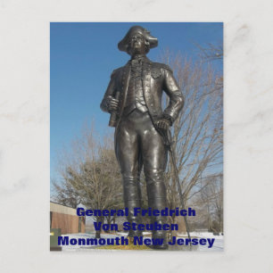 General Friedrich von Steuben i Monmouth Vykort