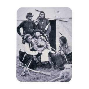 General George A. Custer (1839-76) med hans indier Magnet