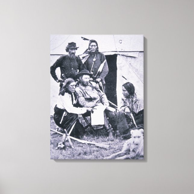 General George A. Custer (1839-76) med sin indian Canvastryck (Framsida)