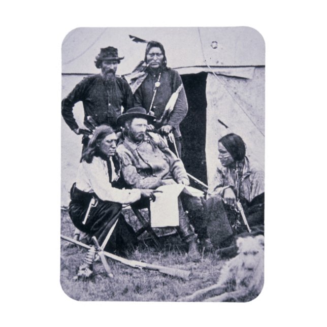 General George A. Custer (1839-76) med sin indian Magnet (Vertikal)