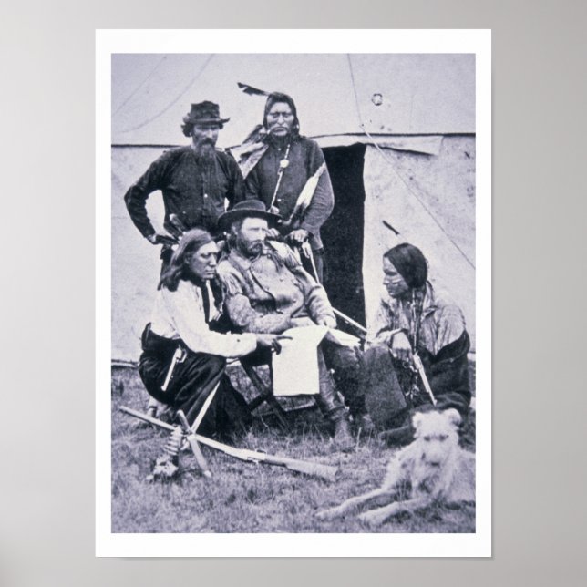 General George A. Custer (1839-76) med sin indian Poster (Framsidan)