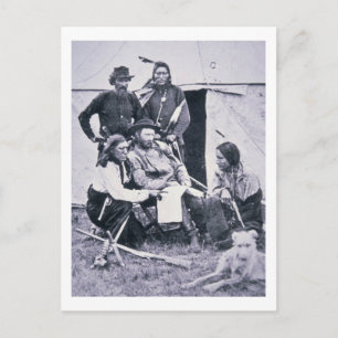 General George A. Custer (1839-76) med sin indian Vykort
