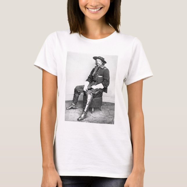 General George A. Custer (b/w bild) Tee Shirt (Framsida)