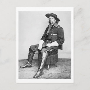 General George A. Custer (b/w bild) Vykort