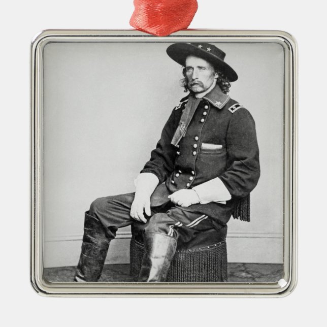General George A. Custer (b-/wfotoet) Julgransprydnad Metall (Framsidan)